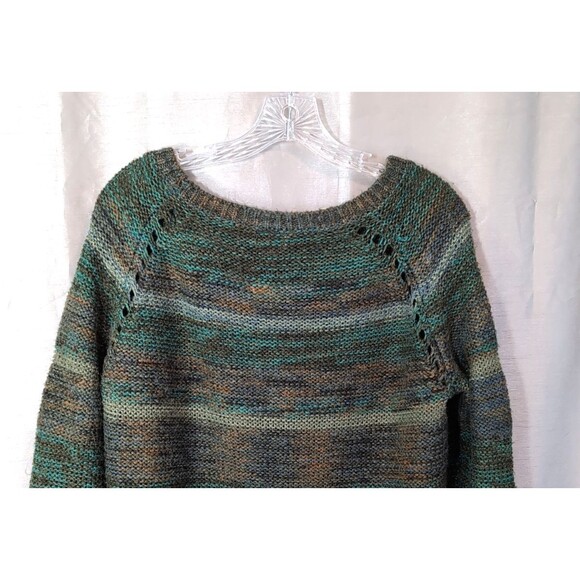 Mossimo Oversize Sized L Crew Neck Pullover Sweater Blue/Green Tones Long Sleeve - Picture 9 of 14